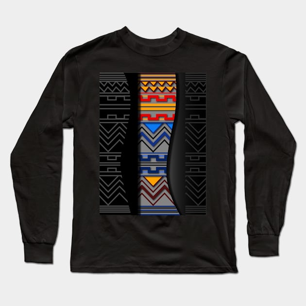 Patterned Long Sleeve T-Shirt by Alazar4